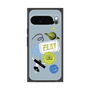 Premium Square Case with Pixelsnap［ Playful sticker - Dusty Blue ］