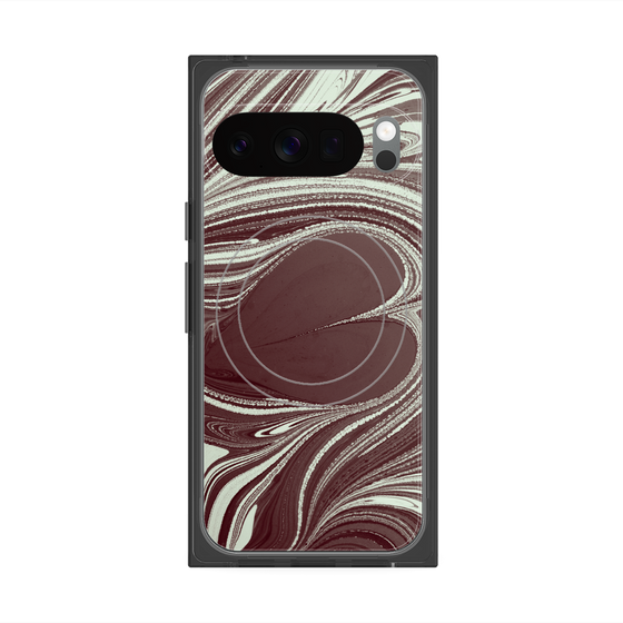 Premium Square Case with Pixelsnap［ y2k(Year2000) - Heart - Chocolate Mint ］