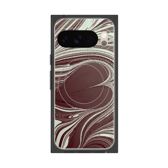 Premium Square Case with Pixelsnap［ y2k(Year2000) - Heart - Chocolate Mint ］