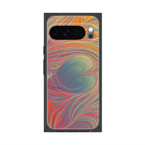 Premium Square Case with Pixelsnap［ y2k(Year2000) - Heart - Psychedelic Pink ］