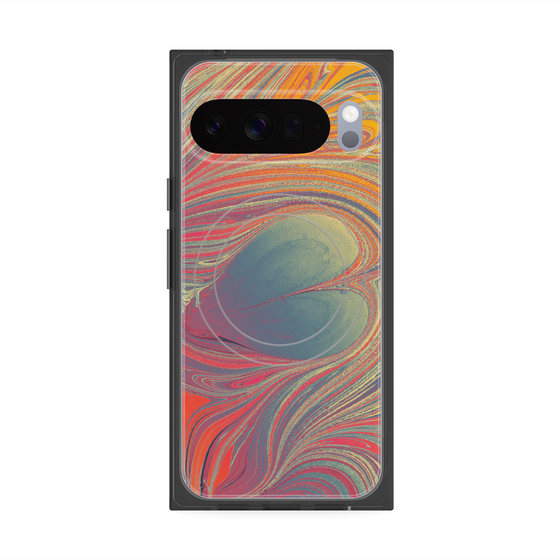Premium Square Case with Pixelsnap［ y2k(Year2000) - Heart - Psychedelic Pink ］