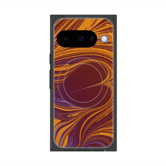 Premium Square Case with Pixelsnap［ y2k(Year2000) - Heart - High contrast Orange ］