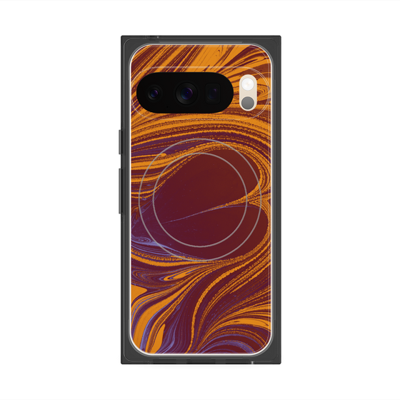 Premium Square Case with Pixelsnap［ y2k(Year2000) - Heart - High contrast Orange ］