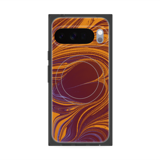 Premium Square Case with Pixelsnap［ y2k(Year2000) - Heart - High contrast Orange ］