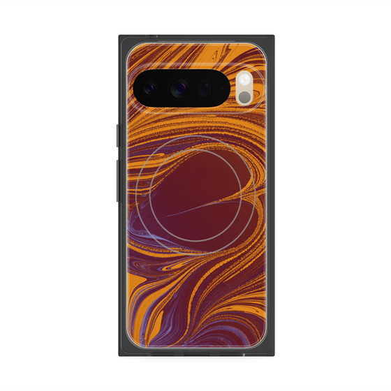 Premium Square Case with Pixelsnap［ y2k(Year2000) - Heart - High contrast Orange ］