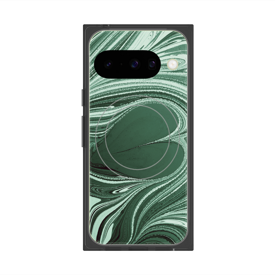 Premium Square Case with Pixelsnap［ y2k(Year2000) - Heart - Full Green ］