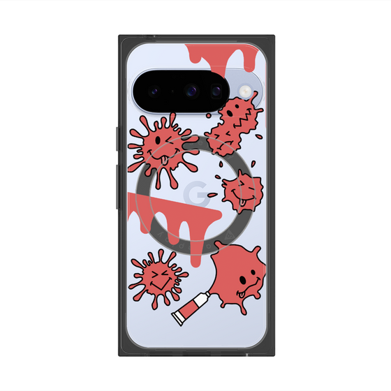 Premium Square Case with Pixelsnap［ PAINTING SMILE Red ］