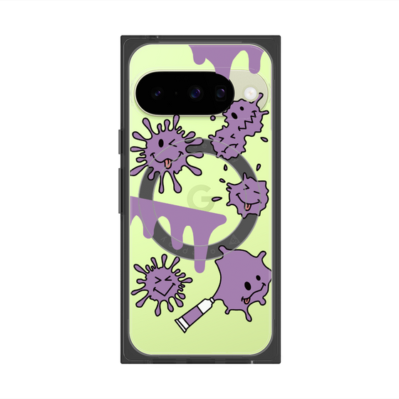 Premium Square Case with Pixelsnap［ PAINTING SMILE Purple ］