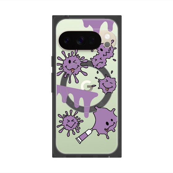Premium Square Case with Pixelsnap［ PAINTING SMILE Purple ］