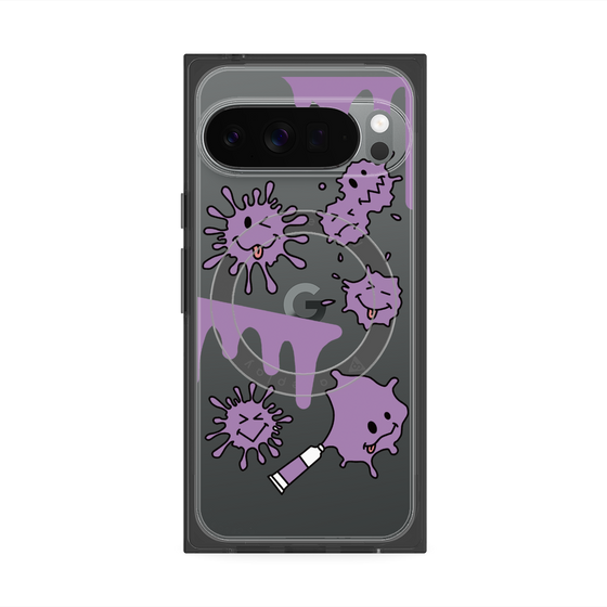 Premium Square Case with Pixelsnap［ PAINTING SMILE Purple ］