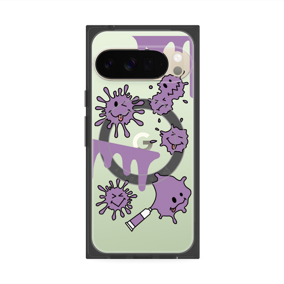 Premium Square Case with Pixelsnap［ PAINTING SMILE Purple ］