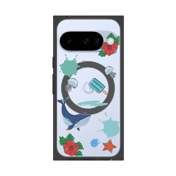 Premium Square Case with Pixelsnap［ DRAWING PAPER Blue ］