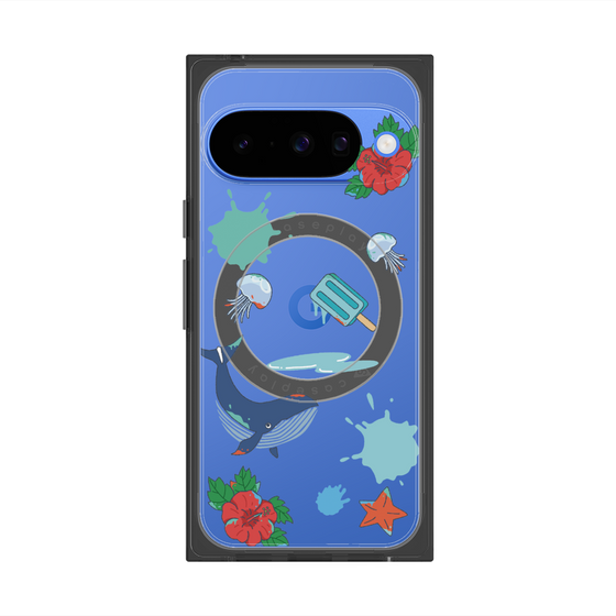 Premium Square Case with Pixelsnap［ DRAWING PAPER Blue ］