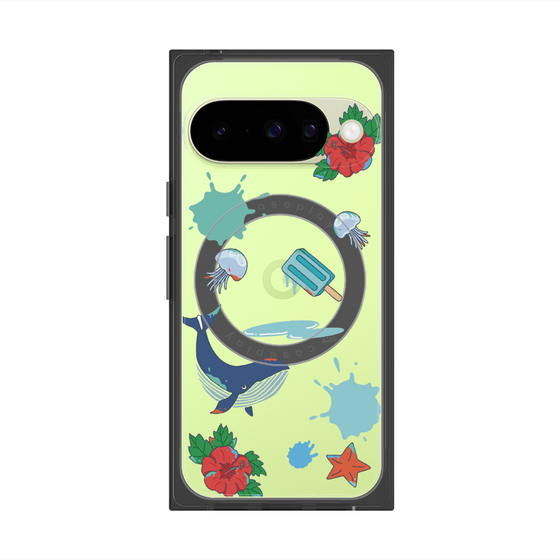 Premium Square Case with Pixelsnap［ DRAWING PAPER Blue ］