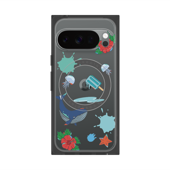 Premium Square Case with Pixelsnap［ DRAWING PAPER Blue ］