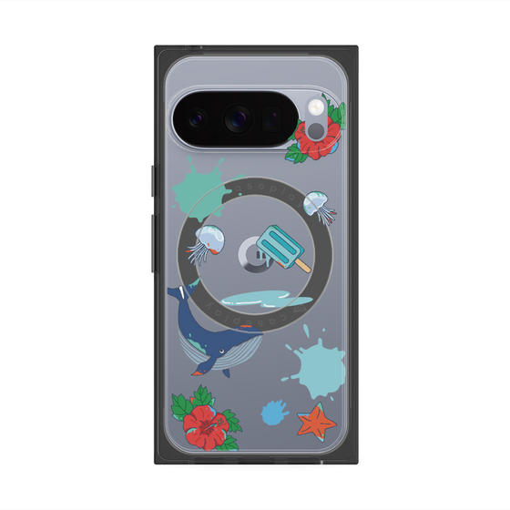 Premium Square Case with Pixelsnap［ DRAWING PAPER Blue ］