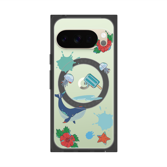 Premium Square Case with Pixelsnap［ DRAWING PAPER Blue ］