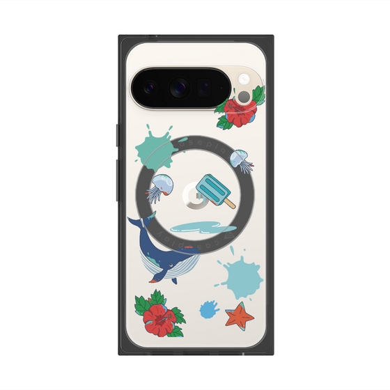 Premium Square Case with Pixelsnap［ DRAWING PAPER Blue ］