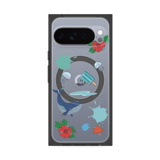 Premium Square Case with Pixelsnap［ DRAWING PAPER Blue ］