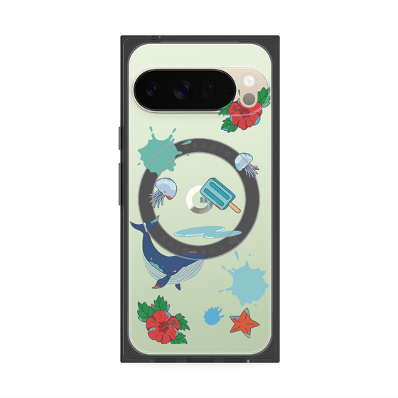 Premium Square Case with Pixelsnap［ DRAWING PAPER Blue ］