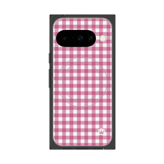 Premium Square Case with Pixelsnap［ Checkered Pink ］
