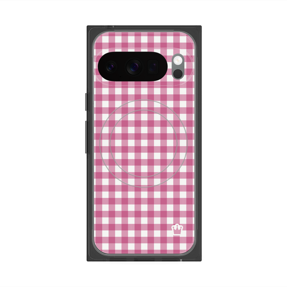 Premium Square Case with Pixelsnap［ Checkered Pink ］