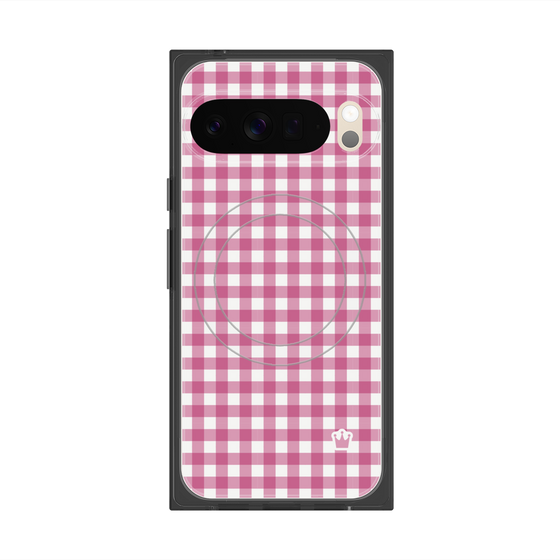 Premium Square Case with Pixelsnap［ Checkered Pink ］