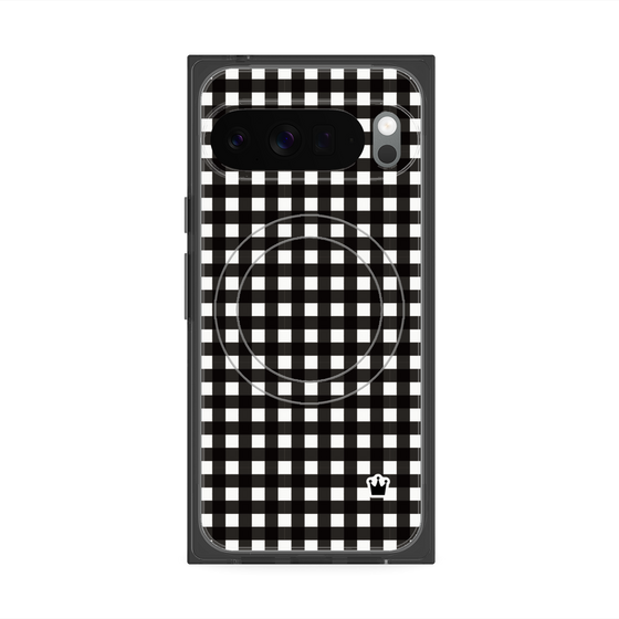 Premium Square Case with Pixelsnap［ Checkered Black ］