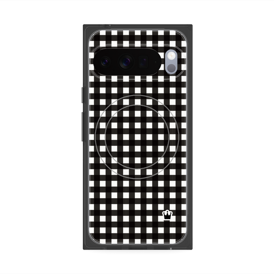Premium Square Case with Pixelsnap［ Checkered Black ］