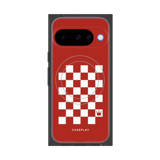 Premium Square Case with Pixelsnap［ Racing Checkered Flag Red ］