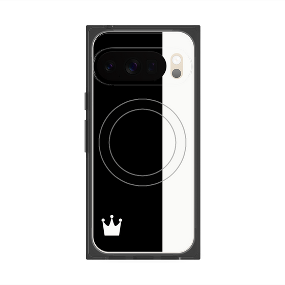 Premium Square Case with Pixelsnap［ CASEPLAY Bi-Colors Black & White ］