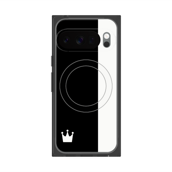 Premium Square Case with Pixelsnap［ CASEPLAY Bi-Colors Black & White ］