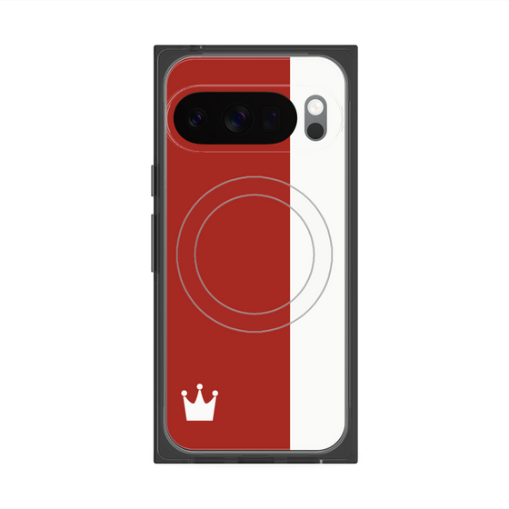 Premium Square Case with Pixelsnap［ CASEPLAY Bi-Colors Red & White ］