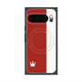 Premium Square Case with Pixelsnap［ CASEPLAY Bi-Colors Red & White ］