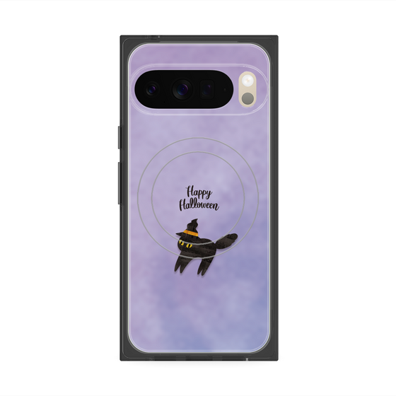 Premium Square Case with Pixelsnap［ Happy Halloween - Black cat ］