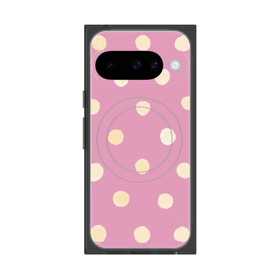 Premium Square Case with Pixelsnap［ Watercolor Dots Retro Color - Pink ］