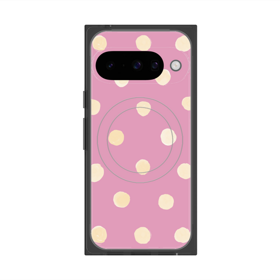 Premium Square Case with Pixelsnap［ Watercolor Dots Retro Color - Pink ］