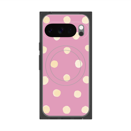 Premium Square Case with Pixelsnap［ Watercolor Dots Retro Color - Pink ］
