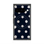 Premium Square Case with Pixelsnap［ Watercolor Dots Retro Color - Navy ］