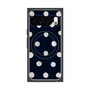 Premium Square Case with Pixelsnap［ Watercolor Dots Retro Color - Navy ］