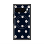 Premium Square Case with Pixelsnap［ Watercolor Dots Retro Color - Navy ］