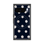 Premium Square Case with Pixelsnap［ Watercolor Dots Retro Color - Navy ］