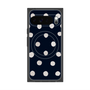Premium Square Case with Pixelsnap［ Watercolor Dots Retro Color - Navy ］