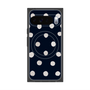 Premium Square Case with Pixelsnap［ Watercolor Dots Retro Color - Navy ］