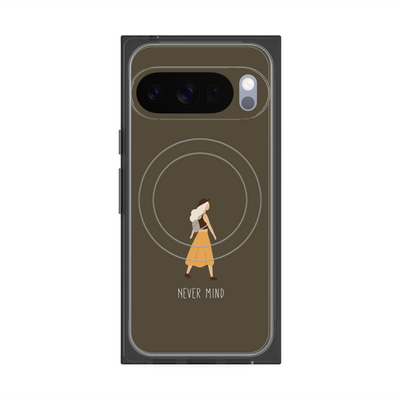 Premium Square Case with Pixelsnap［ Never Mind - Brown ］