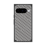 Premium Square Case with Pixelsnap［ Small Stripe - Gray × Black ］