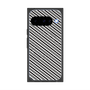 Premium Square Case with Pixelsnap［ Small Stripe - Gray × Black ］