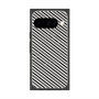 Premium Square Case with Pixelsnap［ Small Stripe - Gray × Black ］