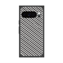 Premium Square Case with Pixelsnap［ Small Stripe - Gray × Black ］