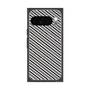 Premium Square Case with Pixelsnap［ Small Stripe - Gray × Black ］